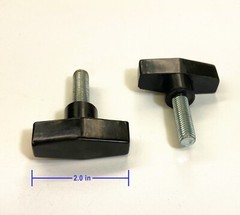 2x Thumb Screw T Bolt Black Butterfly Tee Wing Clamping Grip Knob Bakelite