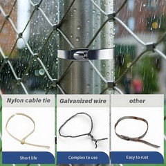 100-1500mm Length Stainless Steel Cable Tie Zip Tie Wraps 304 Grade Strong Metal