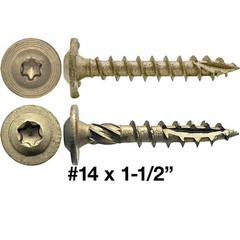 Heat Treated Steel Wood Screws Triple Coated Torx Drive 1.5×0.53in Modified Head
