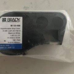 Brady M-18-498 Label Tape – Black on White R-6200 180/roll 1 Inch X .75 In