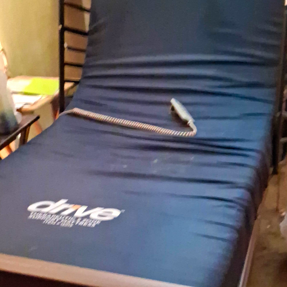 Drive Medical Med Air Plus Adjustable Bed w/ Rails & Hand Control