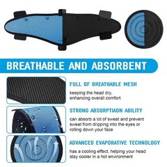 Washable Hard Hat Top Pads and Sweatbands Safety Helmet Liner Cooling Accessory