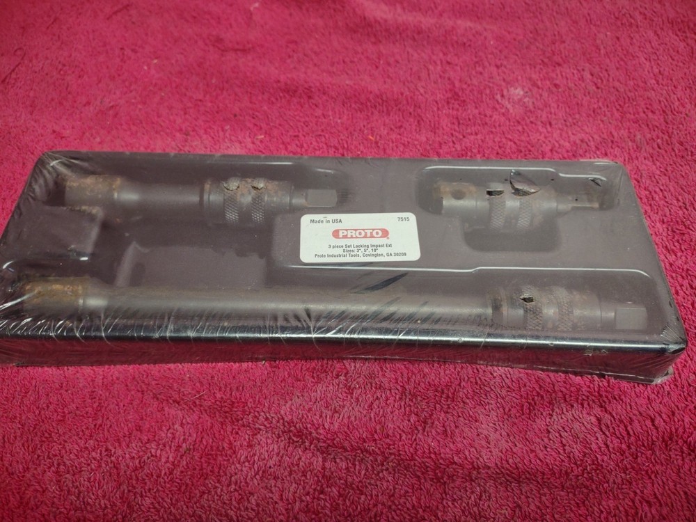 New!!! Proto J7515 1/2″ Drive 3-Piece Locking Impact Extension Set With Trey!