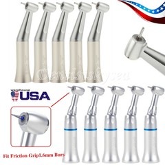 Dental Low Speed Handpieces Contra Angle Push Button E-Type fit FG 1.60mm Burs