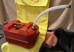 Vintage Steel BLITZ 2.5 Gal RED Gas Can USA DOT-5 L USMC 20-2 1/2-84 w/new Spout