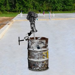 50 Gallon Pneumatic Mixer Rung Dope Tank Barrel Type 304Stainless Steel 4″ Blade