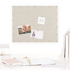 Sugar Paper Essentials 16″x20″ Fabric Pin Board: Wall Mount Bulletin Board Flax