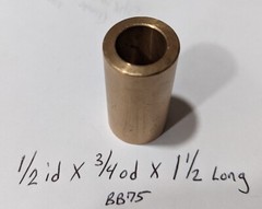 Bronze Bushing Bearing New 1/2 id x 3/4 od x 1 1/2 Brass bearing bush sleeve B75