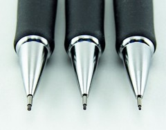 Pentel Twist-Erase Automatic Pencil 3pc Lot 0.5mm 0.7mm 0.9mm Black Barrel