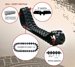 2 Pk 180x72x45 mm Bobcat Rubber Track for Bobcat MT85, Vermeer ABS – OEM 7271923