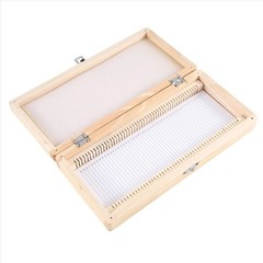 1pcs Wooden Microscope Slide Storage Box – Holds 50 Slides Securely – NEW