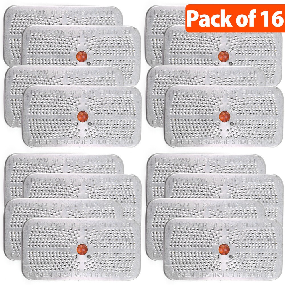 16Pack Rechargeable Silica Gel Packets Desiccant Dehumidifier Moisture Absorber