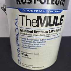 Rust-Oleum 375658 Epoxy Coating, Gloss, Water Base, White, 1 Gal
