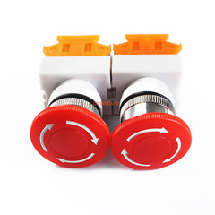 2X Emergency Stop Switch Push Button Mushroom Emergency Shut Off Switch Button