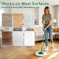 Reusable Mop Head Replacement for Libman Tornado Spin Mop Thick Microfiber Spin