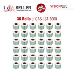 CAS LST-8000 Printing Scale Label, 58 x 30 mm, Non-UPC “36 ROLLS” Per Case