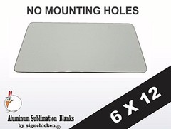 30 pcs, ALUMINUM LICENSE PLATE SUBLIMATION BLANKS 6″x 12″, NO MOUNTING HOLES