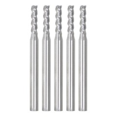 5 PCS 3/32″ 4 Flute Carbide End Mill 1-1/2″ Overall Length 3/8″ LOC New