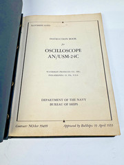 NAVSHIPS 92465 Oscilloscope AN/USM-24C Instruction Book | 1955 US Navy Manual