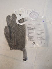 Franklin Stainless Steel Reversible Chain Mail Protective Glove Size Large