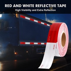 2 Cinta De Seguridad Reflectante De Pulgadas X 30 Pies Dot-c2 Adhesivo Rojo Y…