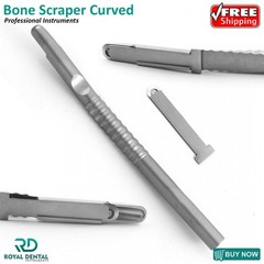Dental Bone Scraper Harvester Curved With Blade Implant Bone Grafting Collector