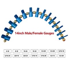Nut and Bolt Thread Checker Inch & Metric Thread Gauge Nut and Bolt Size Gauge N