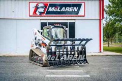 Skid Steer Rock Rake Root Grapple Attachment for Kubota Machines 78″ Wide