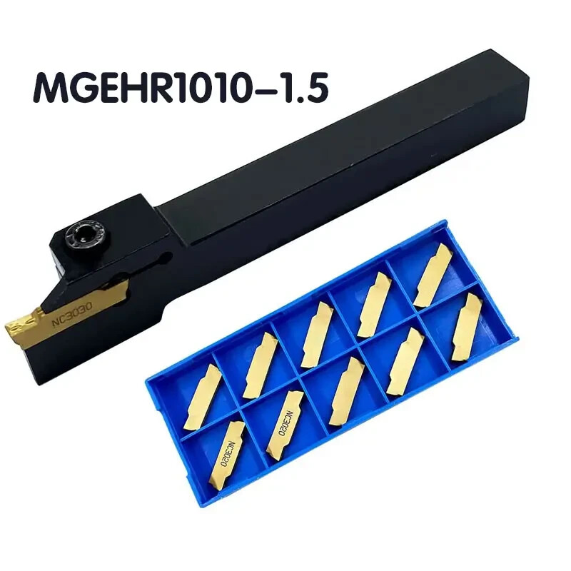 MGEHR1010-1.5 CNC Lathe Turning Tool Holder + MGMN150-G Grooving Cut Off Insert