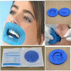 10pc Dental Soft Lip Dental Sterile Rubber Dam Cheek Retractor Mouth Opener Blue