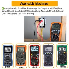 15-Piece Test Lead Set for Digital Multimeters & Clamp Meters, Alligator Clips,