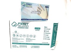 First Guard LT100 Latex Powder Free Examination 1000 Gloves Exp. 2024-Sep