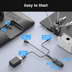 AD210 10.1 Inch LCD Digital Microscope for Adults, Soldering