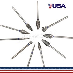 Tungsten Carbide Dental Acrylic Bur Drill 2.35mm Fit Teeth Handpiece 10pcs/set