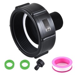 Ceaeso 275-330 IBC Tote Hose Adapter, 2″ Coarse Thread, Black