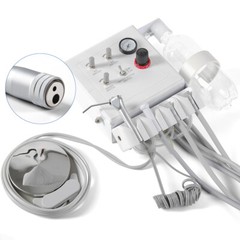 Portable Dental Turbine Unit Weak Suction Work Air Compressor/ Handpiece 2/4Hole