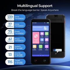 iTour Dual-Screen Real-Time Language Translator Device for Business Travel Learn