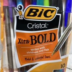 Bic Cristal Xtra Bold Ballpoint Pens 8 Assorted Colors