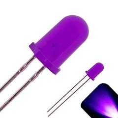 10 x LED 5mm UV / Purple Diffused Ultra Bright Round Top LEDs Light Lamp RC Car