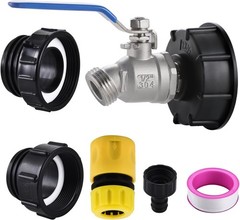 3-Size IBC Tote Adapter, 275-330 Gallon IBC Tote Tank Fittings 2.44″ Fine、2“Fine