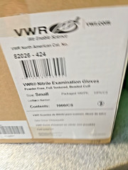VWR Nitrite Exam Gloves Small 82026-424 QTY:1000 | Case Of 10 Packs