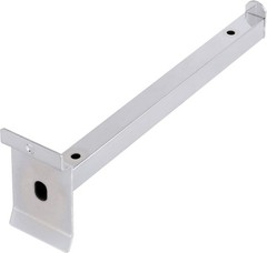 Zeonhak 10 Pc 10 Inch Silver Slatwall Shelf Brackets Heavy Duty Metal