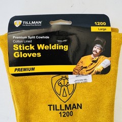 Tillman 1200 Stick Welding Gloves Large Split Cowhide Cotton Lined