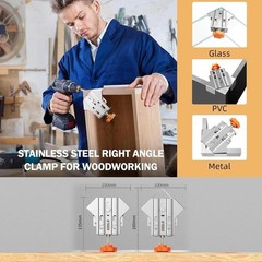 2PCS 90° Right Angle Clamp T-shaped Clamp Corner Multi Woodworking Clamping Tool