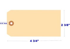 1000- 4 3/4″ x 2 3/8″ Size 5 Blank Manila Inventory Shipping Hang Tag Tags 10 Pt