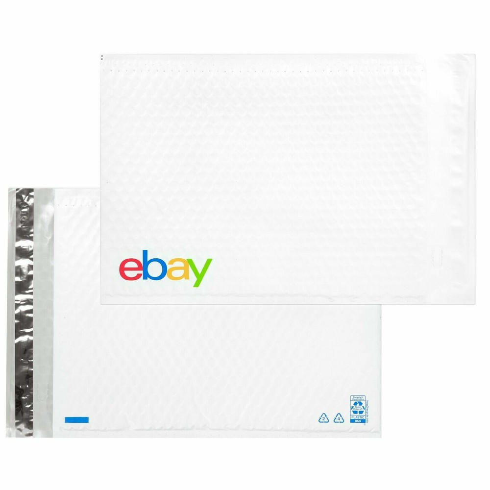 LOT of 25 eBay-Branded Padded Airjacket With Multi-Color Print – 8.5″ x 11.25″