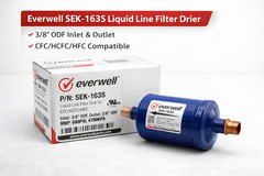 SEK-163S Liquid Line Filter Drier – 3/8″ ODF, High Efficiency HVAC Refrigeration