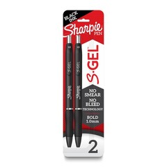 Bold Point Gel Pens, 1.0mm Black Ink, 2 Count – Smooth Writing Experience