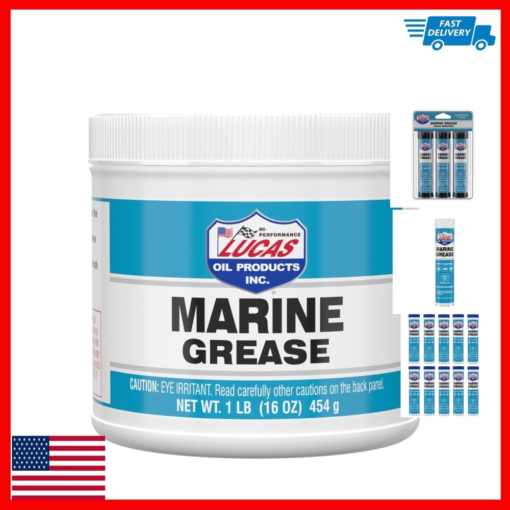 Lucas Oil 16 oz Marine Grease – Prevents Corrosion, Water Repellent