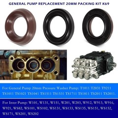 Kit 69 GP Interpump General Pump Packing Kit 20mm Repair Seal TS1511 TS2010